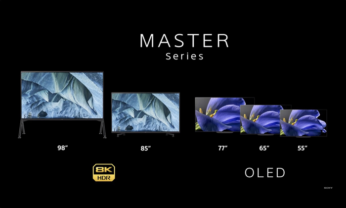 CES 2019：索尼發(fā)布98英寸8K HDR電視Z9G