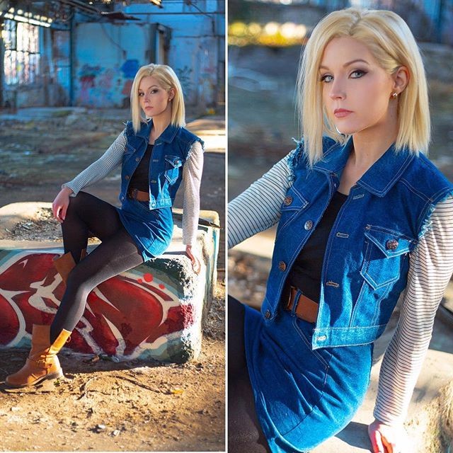 德國妹COS《龍珠》人造人18號 黑絲妹神還原