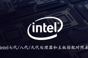 主板和CPU怎么搭配？Intel七代/八代/九代CPU和主板搭配對照表