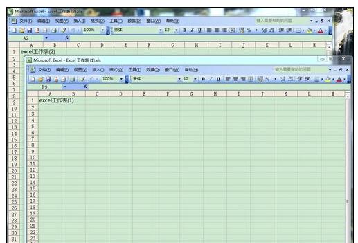 Excel2007中如何將兩個工作表分開窗口顯示？