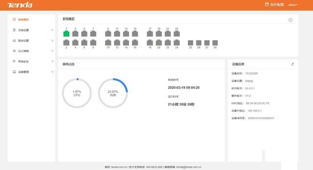 騰達(dá)TEG5328F交換機(jī)評(píng)測(cè) 