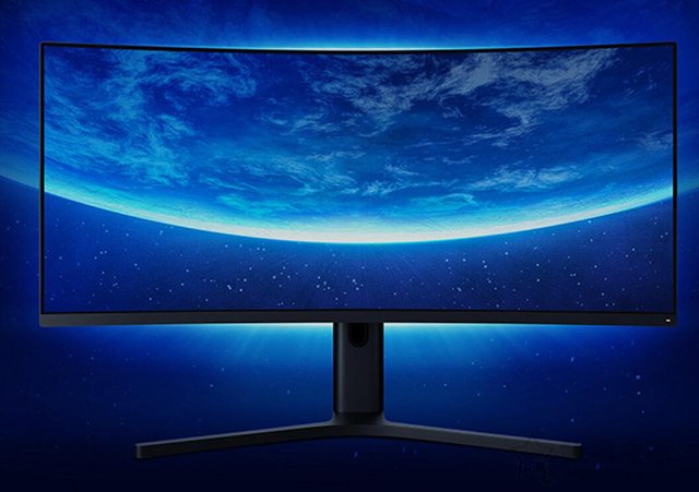小米 34英寸顯示器曲面帶魚屏